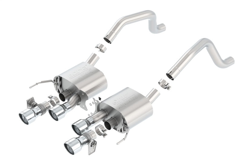 Borla 15 Chevy Corvette C7 ZO6 6.2L w/o AFM w/ NPP ATAK Quad RD RL AC Tips Center Rear Exit Exhaust Borla Catback