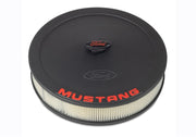 Ford Racing Air Cleaner Kit - Black Crinkle Finish w/ Red Mustang Emblem Ford Racing Air Filters - Universal Fit
