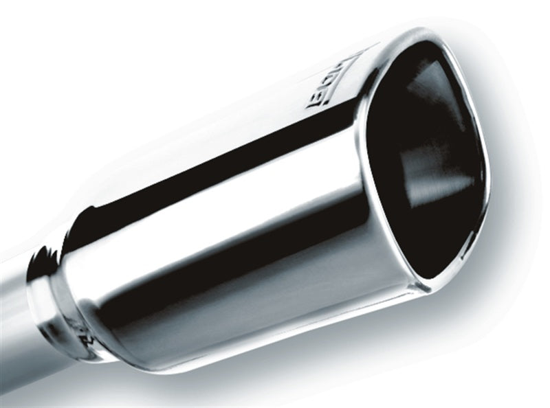 Borla 2.25in Inlet 3.28in x 3.5in Square Rolled Angle Cut x 7.88in Long Exhaust Tip Borla Tips