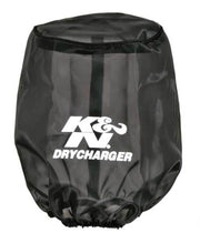 K&N Drycharger Air Filter Wrap Round Tapered Black 5.375in Base ID x 4.375in Top ID x 7 H K&N Engineering Pre-Filters