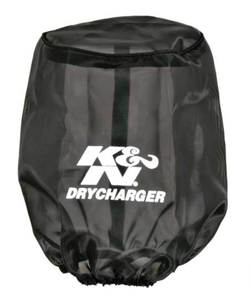 K&N Drycharger Air Filter Wrap Round Tapered Black 5.375in Base ID x 4.375in Top ID x 7 H K&N Engineering Pre-Filters