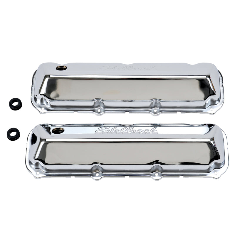 Edelbrock Valve Cover Signature Series Ford 429/460 CI V8 Chrome Edelbrock Valve Covers