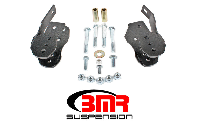 BMR 05-14 S197 Mustang Bolt-On Control Arm Relocation Brackets - Black Hammertone BMR Suspension Suspension Arms & Components