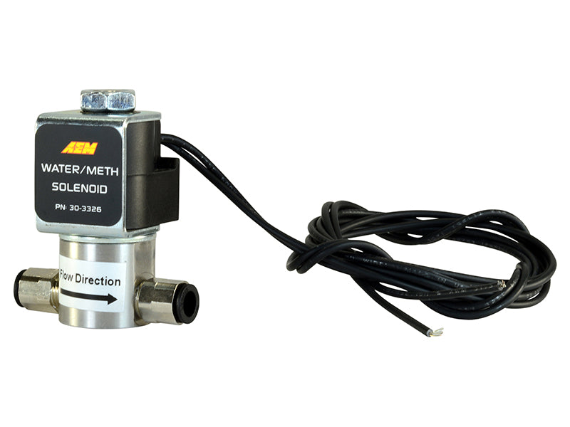 AEM Water/Methanol Injection System - High-Flow Low-Current WMI Solenoid - 200PSI 1/8in-27NPT In/Out AEM Water Meth Kits