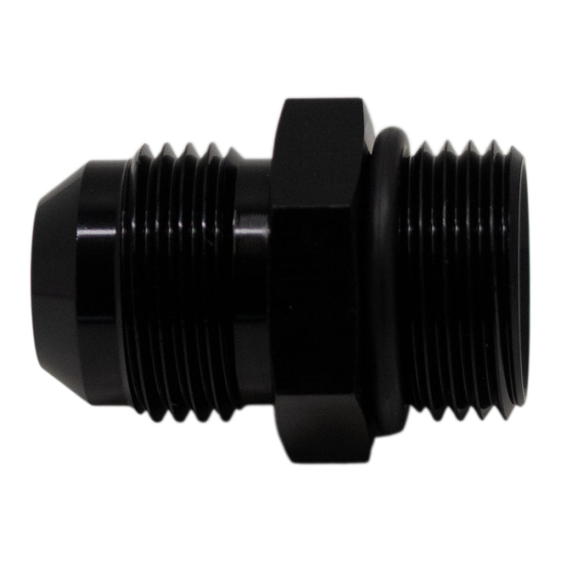 DeatschWerks 10AN ORB Male to 10 AN Male Flare Adapter (Incl O-Ring) - Anodized Matte Black DeatschWerks Fittings