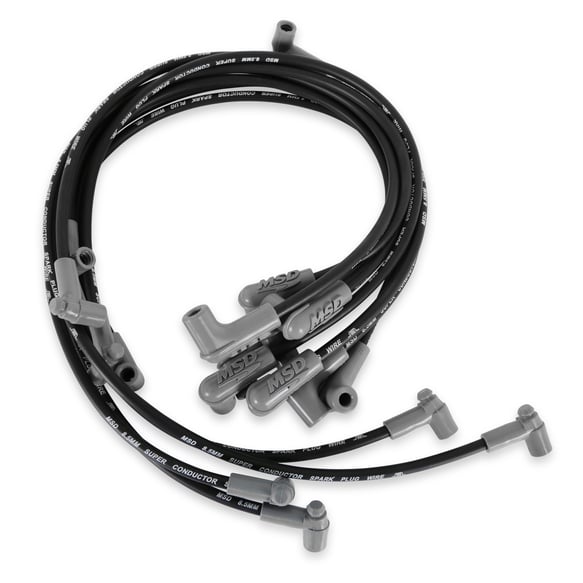 8.5mm Super Conductor Wire set for SBC Sprintcar, Close Fit, in Black 31543 MSD Autoparts