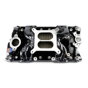 Edelbrock Chevy Small Block Performer RPM AIR-Gap Intake Manifold Black Plasma Finish Edelbrock Intake Manifolds