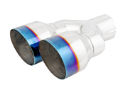 MBRP Burnt End Tip 2.5 ID Dual 4 OD Out 9.55 length Single wall 304 Stainless Steel Pass Side MBRP Tail Pipes