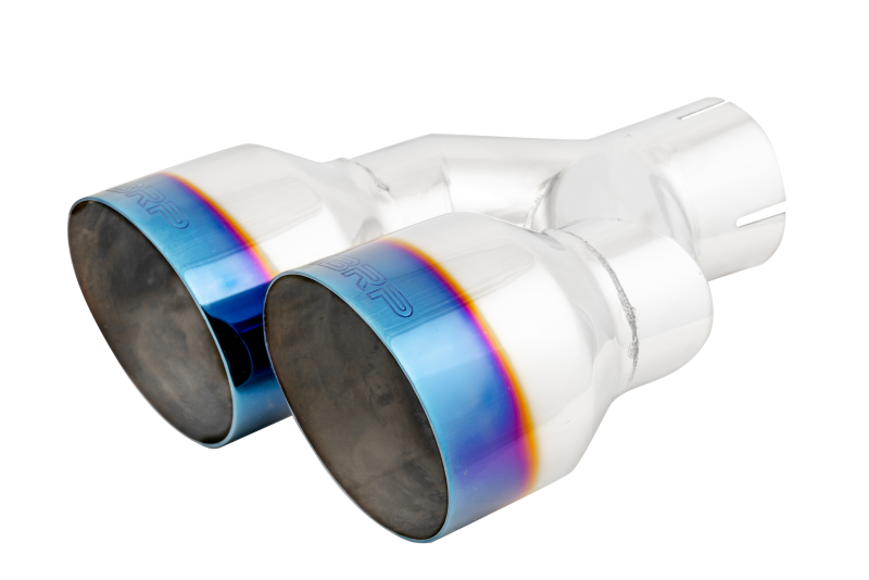 MBRP Burnt End Tip 2.5 ID Dual 4 OD Out 9.55 length Single wall 304 Stainless Steel Pass Side MBRP Tail Pipes