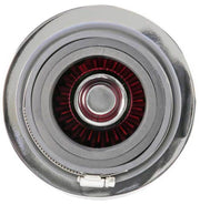K&N Universal Air Filter Chrome Round Tapered Red - 4in Flange ID x 1.125in Flange Length x 5.5in H K&N Engineering Air Filters - Universal Fit