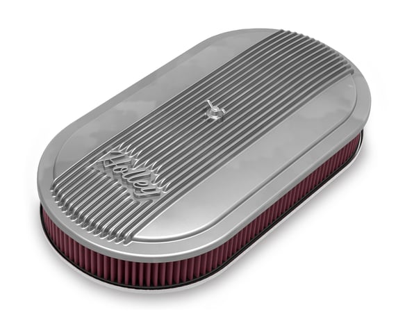 Holley Vintage Series Oval Air Cleaner - Natural Cast 120-400 HOLLEY Autoparts