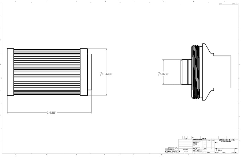 Aeromotive In-Line Filter - (AN-6 Male) 40 Micron Stainless Mesh Element Bright Dip Black Finish Aeromotive Fuel Filters