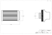 Aeromotive In-Line Filter 10AN 10 Micron Microglass Element Bright-Dip Black 2in OD Aeromotive Fuel Filters