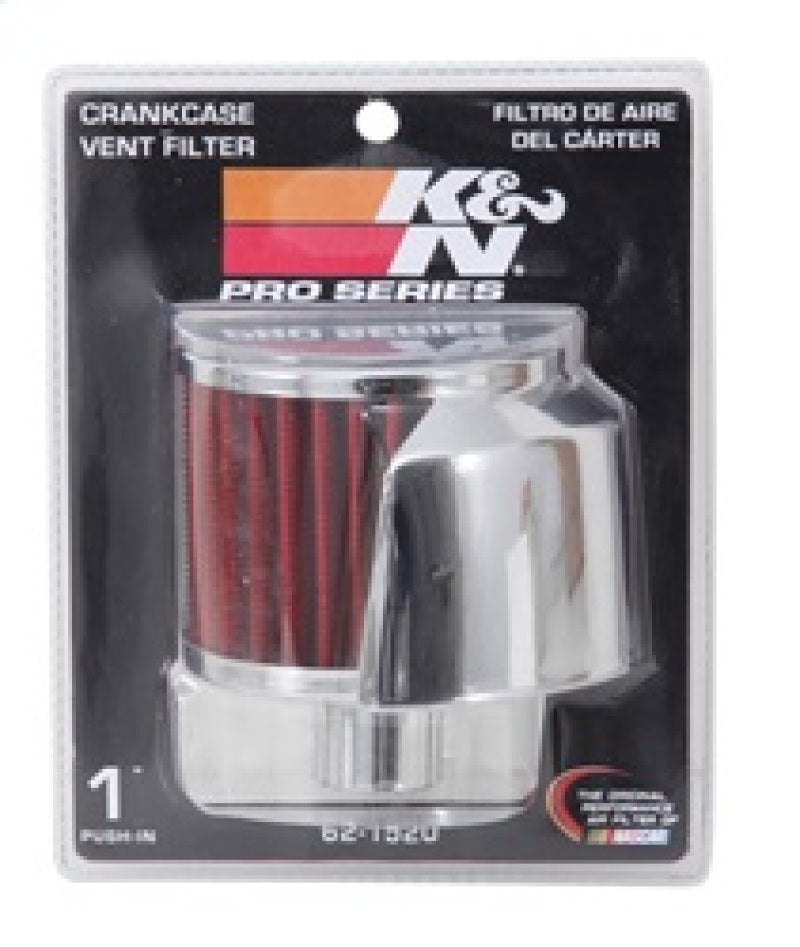 K&N 1.00in Flange ID x 3in OD x 2.5in Height Vent Filter K&N Engineering Air Filters - Universal Fit