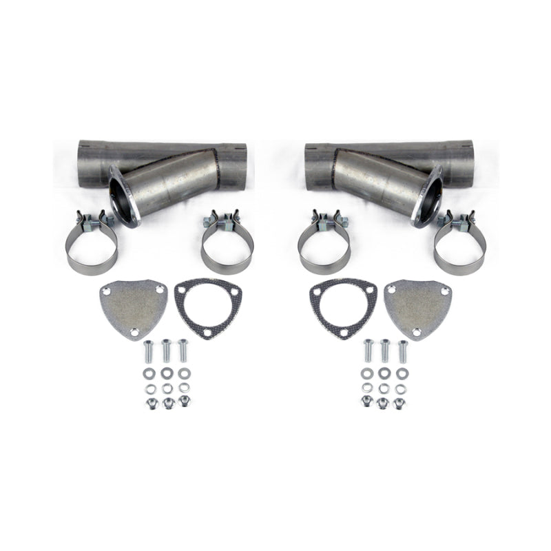 Granatelli 3.0in Aluminized Mild Steel Manual Dual Exhaust Cutout w/Slip Fit & Band Clamps Granatelli Motor Sports Exhaust Cutouts