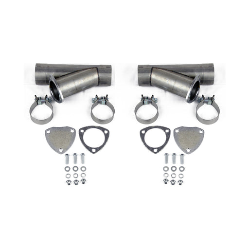 Granatelli 3.0in Aluminized Mild Steel Manual Dual Exhaust Cutout w/Slip Fit & Band Clamps Granatelli Motor Sports Exhaust Cutouts
