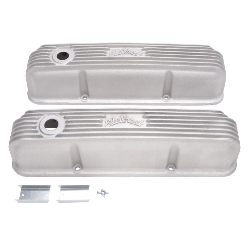 Edelbrock Valve Cover Classic Series Ford 1958-1976 FE V8 Satin Edelbrock Valve Covers