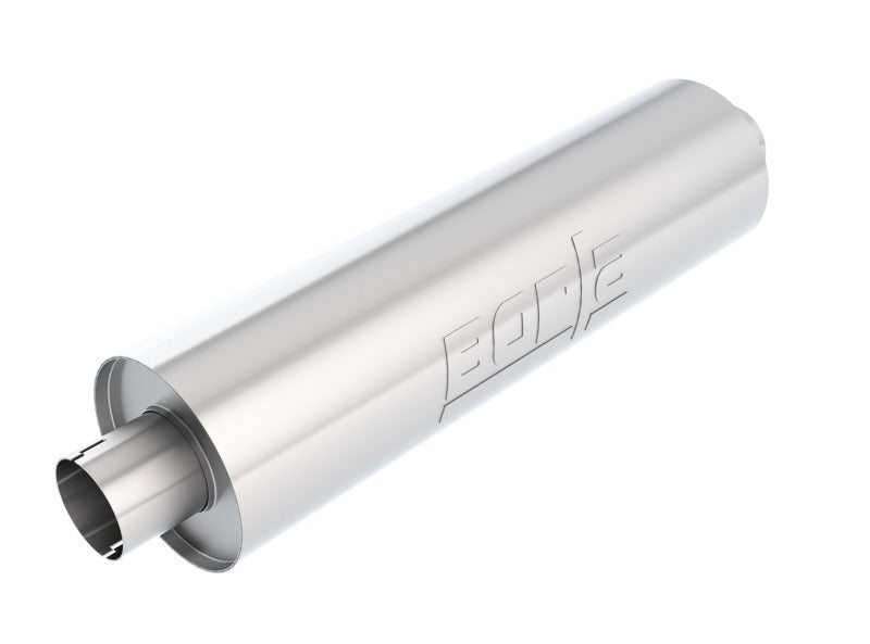 Borla Heavy Duty (Truck) Muffler - 3in Center-Center 24in x 6.75in Round (Notched) Borla Muffler