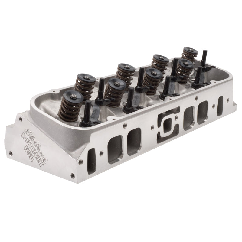 Edelbrock Cyl Head E-Street BB Chevy Oval Port Complete Single Edelbrock Heads