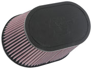 K&N Universal Rubber Filter 6.25in x 4in Oval FLG / 7.375in x 5.5in Base / 6.25in x 4in Top / 5in H K&N Engineering Air Filters - Universal Fit