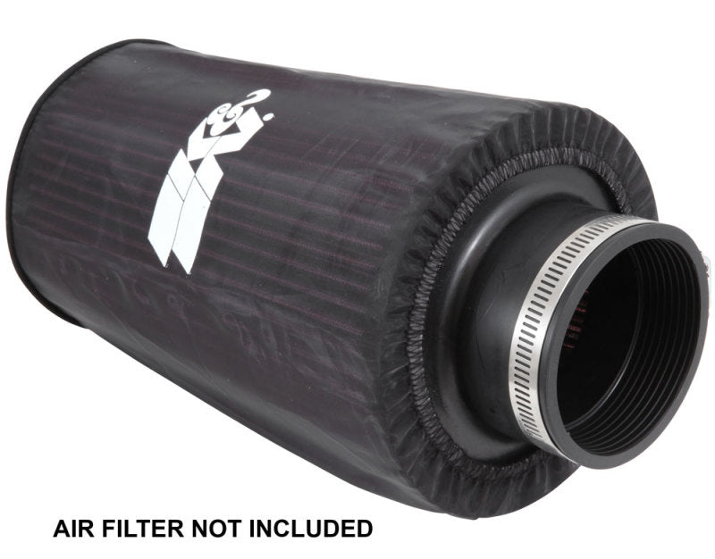 K&N Universal Round Tapered Filter Wrap - Black - 6in Base ID x 4.625in Top ID x 9in Height K&N Engineering Pre-Filters