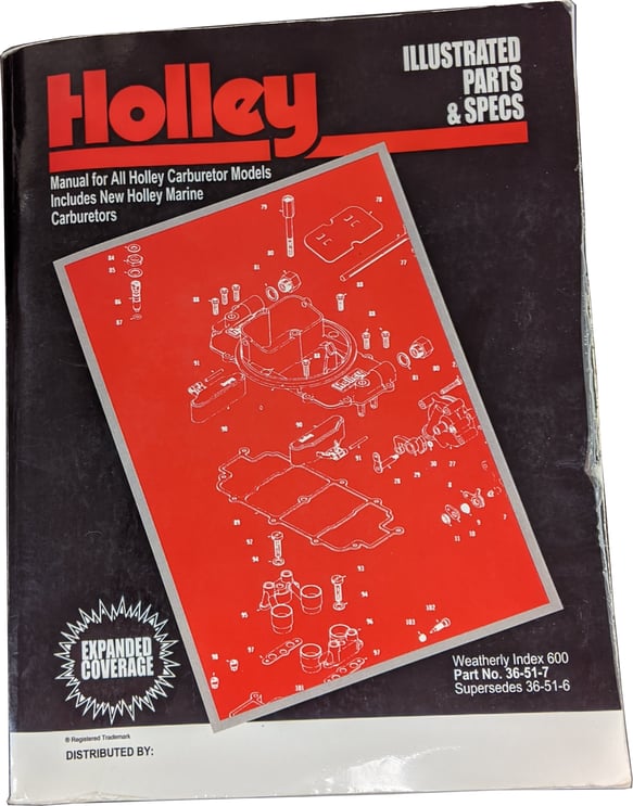 Holley Illustrated Parts & Specs Guide 36-51-7 HOLLEY Autoparts