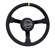 NRG Reinforced Steering Wheel (380mm) Nascar/ Alcantara 3 Spoke w/ NRG Logo/ Removable Crushed Pad NRG Steering Wheels