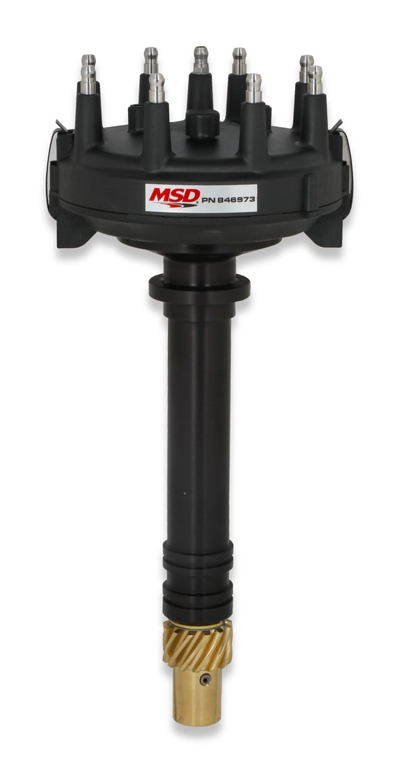 MSD Black Chevy Low-Profile Crank Trigger Distributor 846973 MSD Autoparts