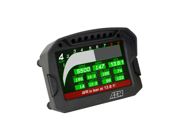 AEM CD-5LG Carbon Logging Digital Dash Display w/ Internal 10Hz GPS & Antenna AEM Gauges