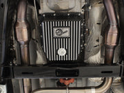 aFe POWER Transmission Pan Ford Trucks 80-92 (AOD Transmission)- Black w/ Machined Fins aFe Diff Covers