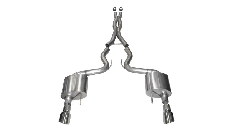 Corsa 2015-2017 Ford Mustang GT 5.0 3in Cat Back Exhaust Polish Dual 4.5in Tip (Xtreme) CORSA Performance Catback