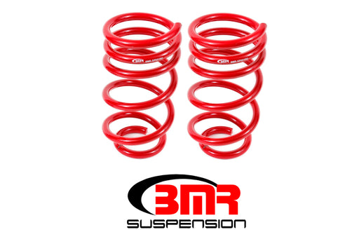 BMR 10-15 5th Gen Camaro V8 Rear Lowering Springs - Red BMR Suspension Lowering Springs