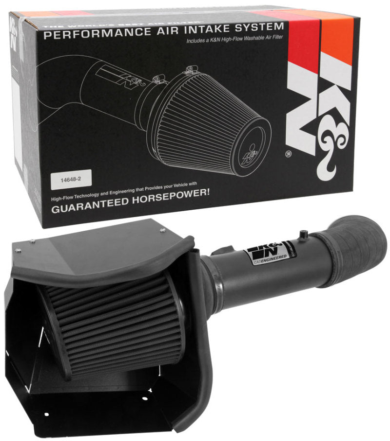 K&N 11-13 Ford F250/F350/F450/F550 Super Duty 6.7L V8 DSL Black Performance Intake Kit K&N Engineering Cold Air Intakes