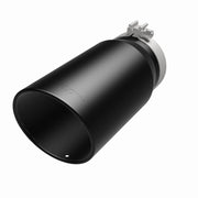 MagnaFlow Tip Stainless Black Coated Single Wall Round Single Outlet 6in Dia 5in Inlet 13in L Magnaflow Tips
