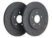 Hawk Talon 1967 Ford Fairlane Drilled and Slotted Front Brake Rotor Set Hawk Performance Brake Rotors - Slot & Drilled