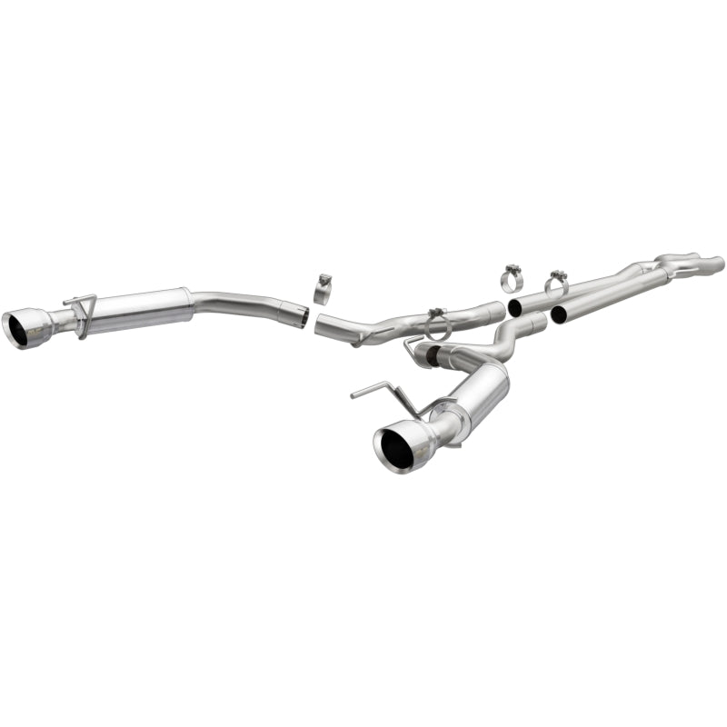 MagnaFlow Cat Back, SS, 2.5in, Competition, Dual Split Polished 4.5in Tips 2015 Ford Mustang V6 3.7L Magnaflow Catback