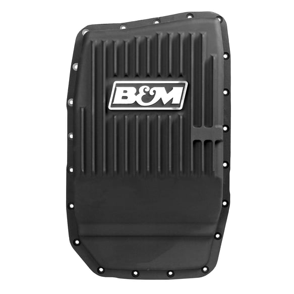 B&M Hi-Tek Deep Transmission Pan - Black Aluminum 70394 B&M Autoparts