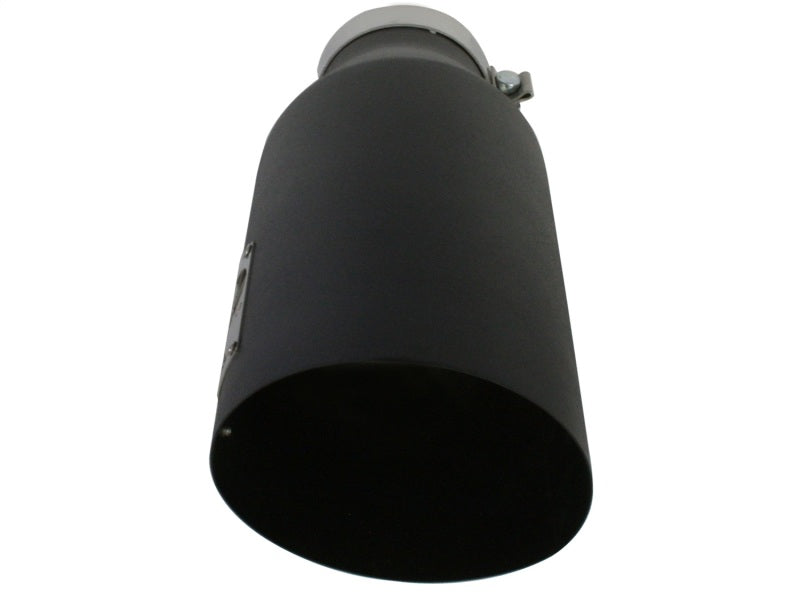aFe MACHForce XP Exhausts Tips SS-304 EXH Tip 4In x 7Out x 18L Bolt-On (blk) aFe Catback