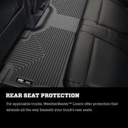 Husky Liners 21-23 Ford F-150 CC SC / 2017 Ford SD CC WeatherBeater Rear Floor Liners - Black Husky Liners Floor Mats - Rubber