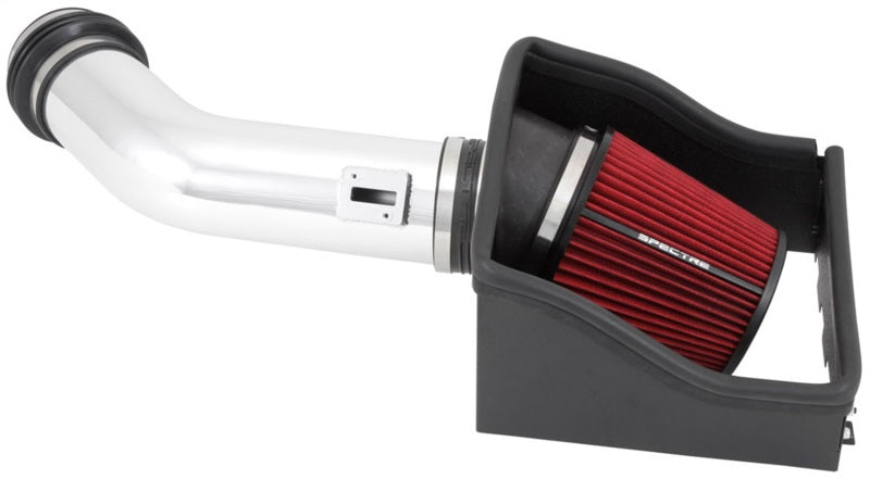 Spectre 11-14 Ford F150 SVT Raptor V8-6.2L F/I Air Intake Kit - Polished w/Red Filter Spectre Cold Air Intakes