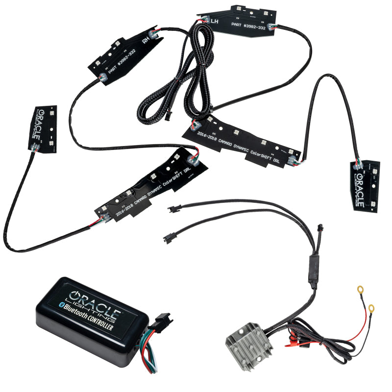 Oracle 16-18 Chevy Camaro Dynamic Headlight DRL Upgrade Kit - ColorSHIFT - Dynamic ORACLE Lighting Headlights