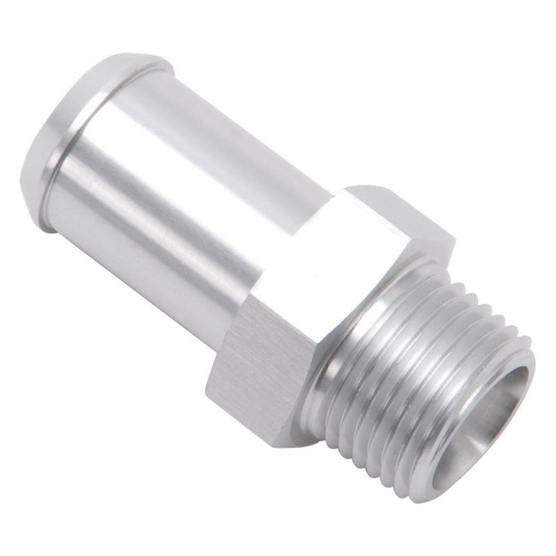 Edelbrock Hose End Straight 3/8In NPT to 5/8In Barb Clear Anodize Edelbrock Fittings