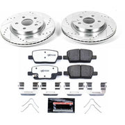 Power Stop 16-18 Cadillac CT6 Rear Z26 Street Warrior Brake Kit PowerStop Brake Kits - Performance D&S
