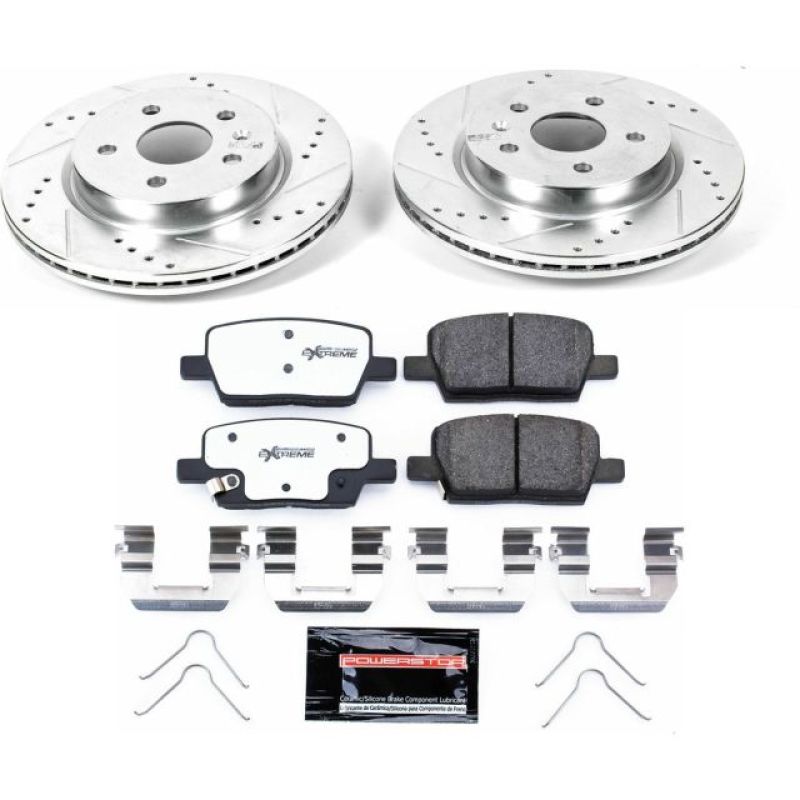 Power Stop 16-18 Cadillac CT6 Rear Z26 Street Warrior Brake Kit PowerStop Brake Kits - Performance D&S