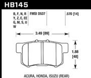 Hawk Honda/Acura/Suzuki ER-1 Endurance Racing Brake Pads (Track Only) Hawk Performance Brake Pads - Racing