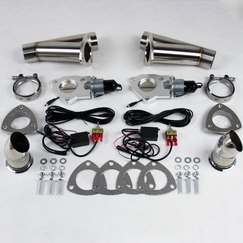 Granatelli 4.0in Stainless Steel Electronic Dual Exhaust Cutout Granatelli Motor Sports Exhaust Cutouts