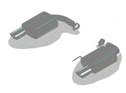 Borla Atak S Rear Section 15-17 Ford Mustang GT 5.0L V8 MT/AT 2.5in pipe 4in tip Borla Catback