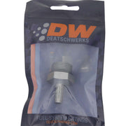 DeatschWerks 10AN ORB Male to 5/16in Male Triple Barb Fitting (Incl O-Ring) - Anodized DW Titanium DeatschWerks Fittings