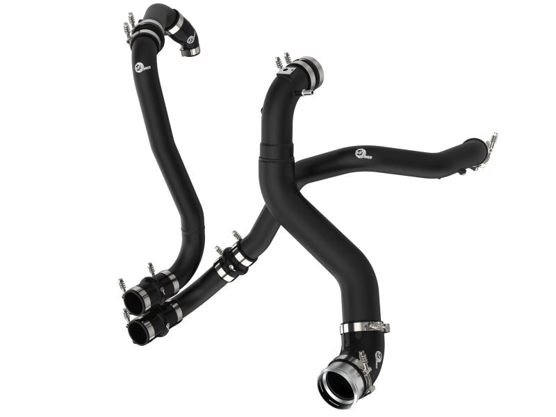aFe BladeRunner 21-22 Ford F-150 Ecoboost V6-3.5L(tt) Aluminum Hot and Cold Charge Pipe Kit Black aFe Intercoolers