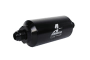 Aeromotive In-Line Filter - AN-08 size Male - 10 Micron Microglass Element - Bright-Dip Black Aeromotive Fuel Filters